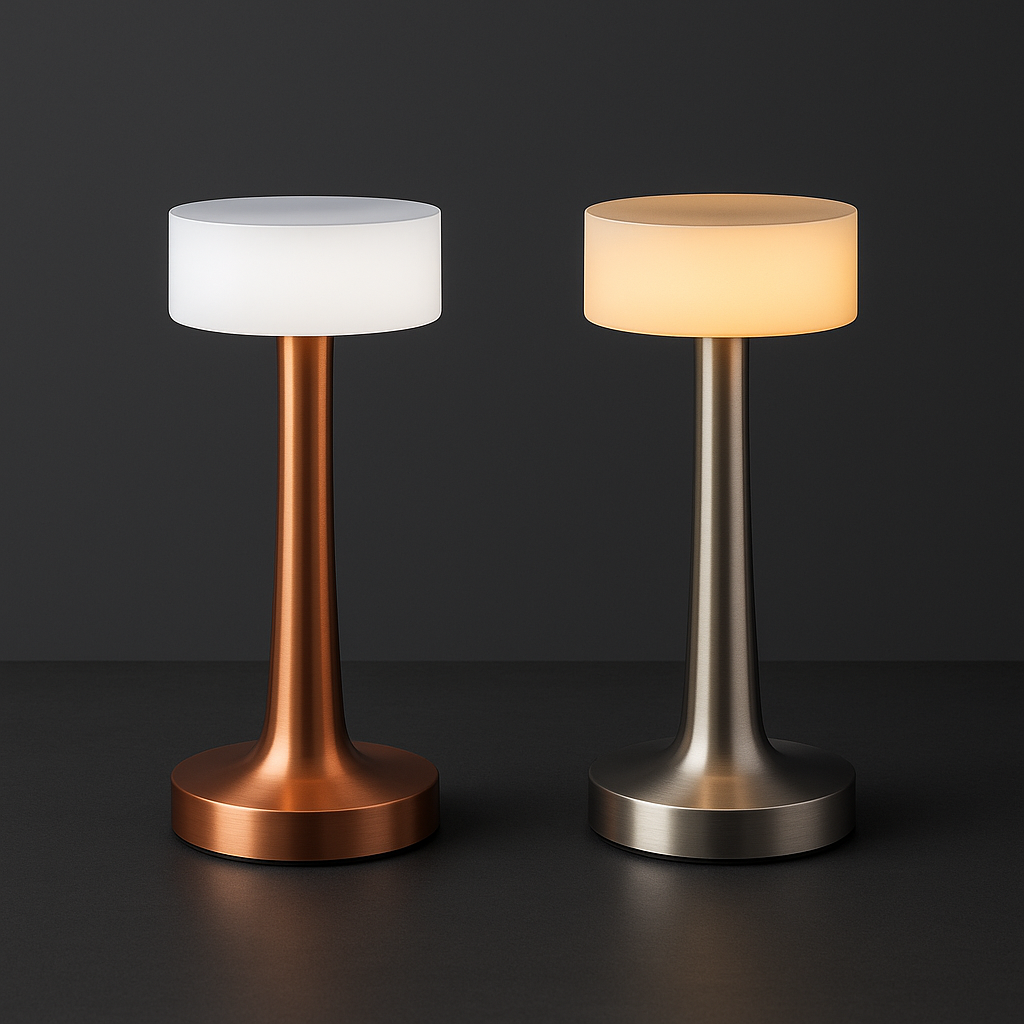 Lampe de Table Rétro en Métal – Éclairage LED Tactile Rechargeable pour Décoration Élégante