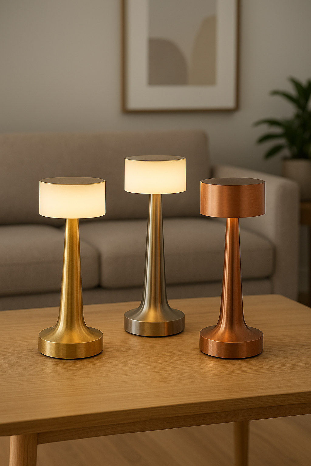 Lampe de Table Rétro en Métal – Éclairage LED Tactile Rechargeable pour Décoration Élégante