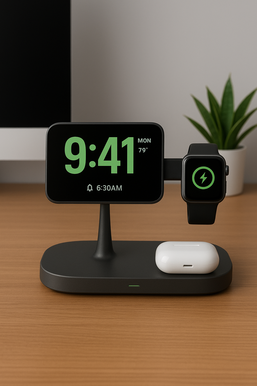 Station de Charge 3-en-1 Magnétique – iPhone, Apple Watch & AirPods