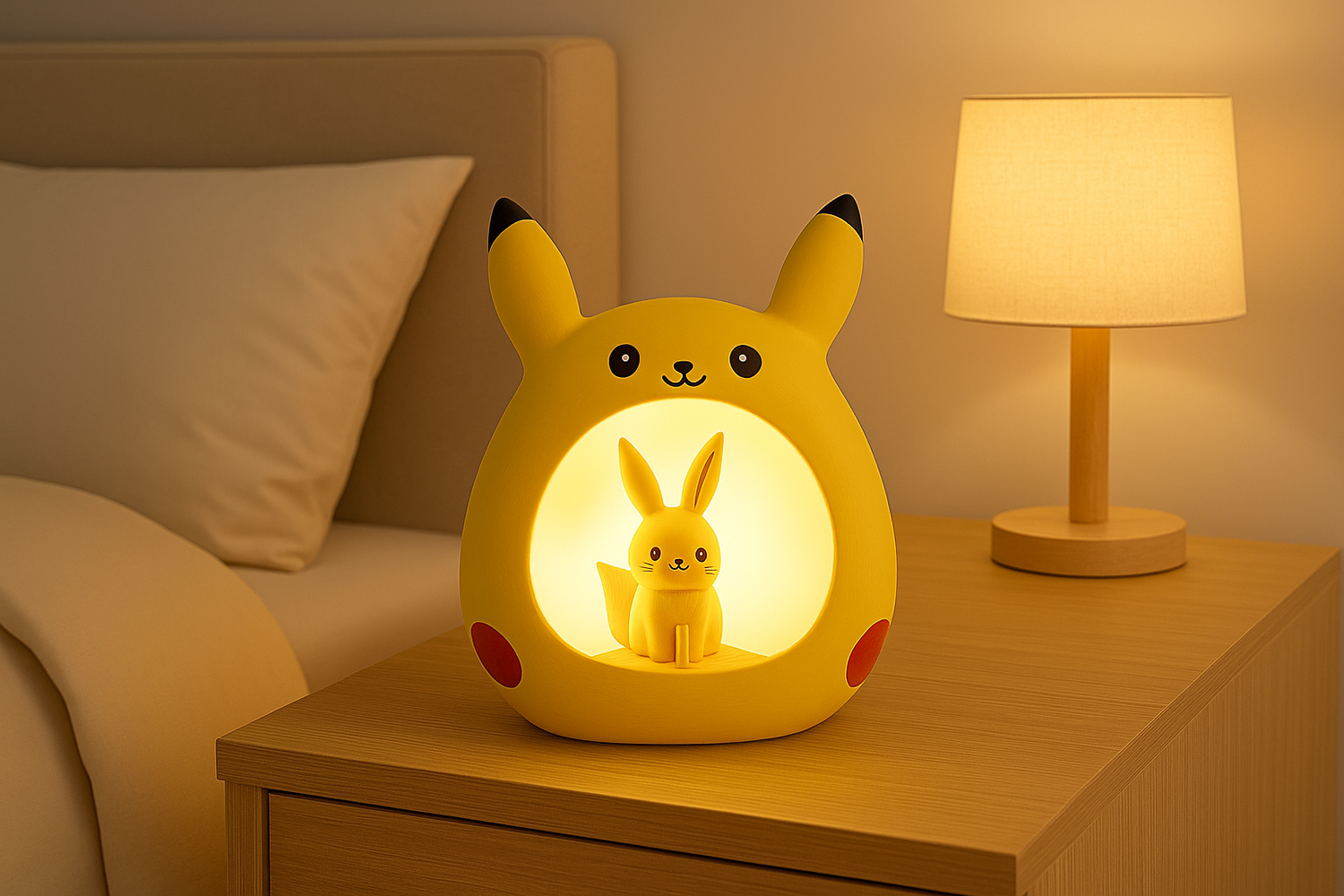 Veilleuse Pikachu Enfant – Lampe de Nuit Apaisante pour Chambre et Sommeil Doux