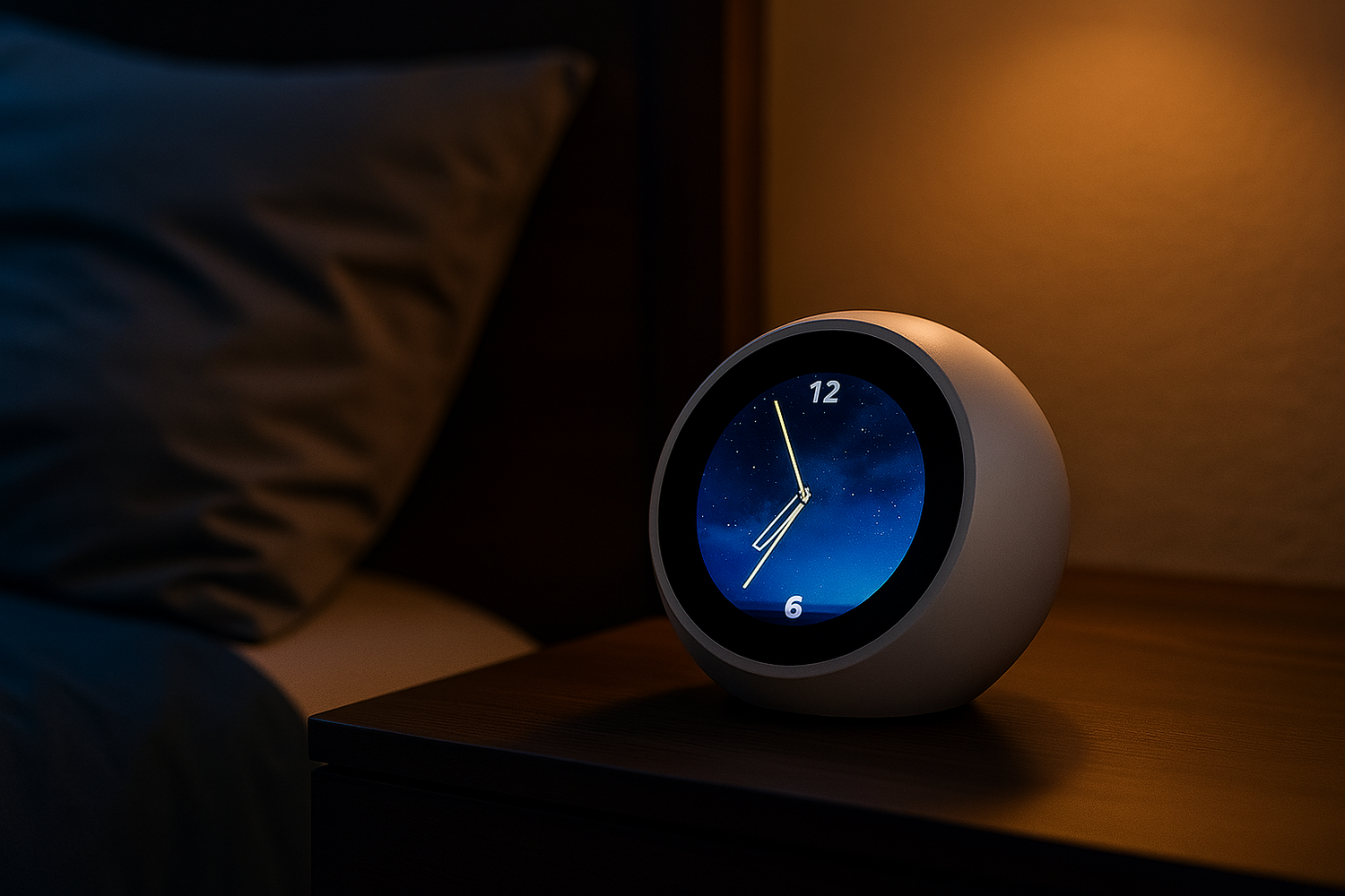 Réveil Intelligent LED avec Projecteur Galaxie – Lampe Décorative Design Moderne